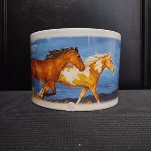 Vintage, Two Pony Ceramic Bowl.